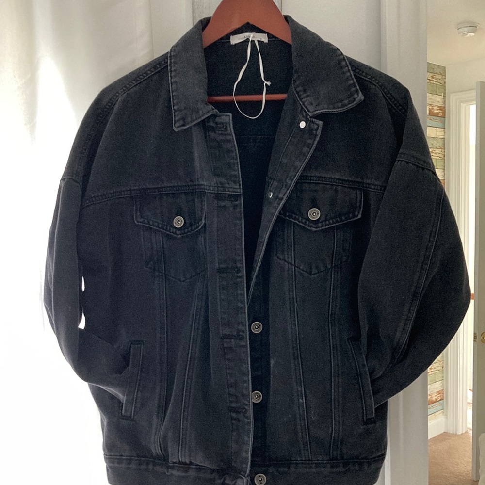 Womens black denim jacket